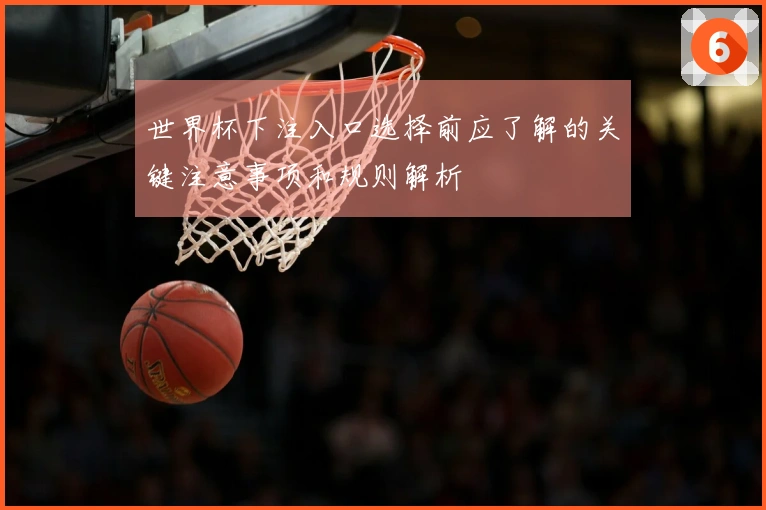 世界杯下注入口选择前应了解的关键注意事项和规则解析
